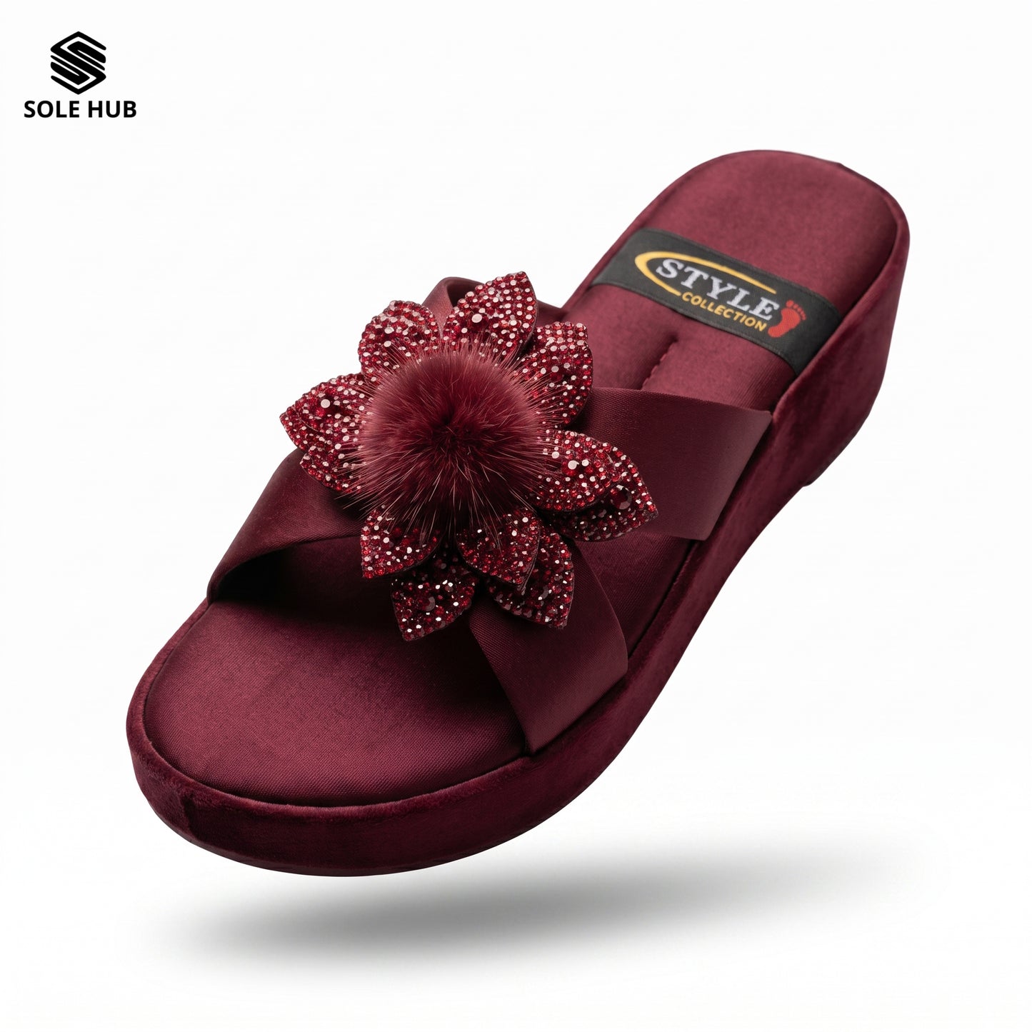 Women's Comfort Wedge Sandals | Stylish Floral Slip-On Slides