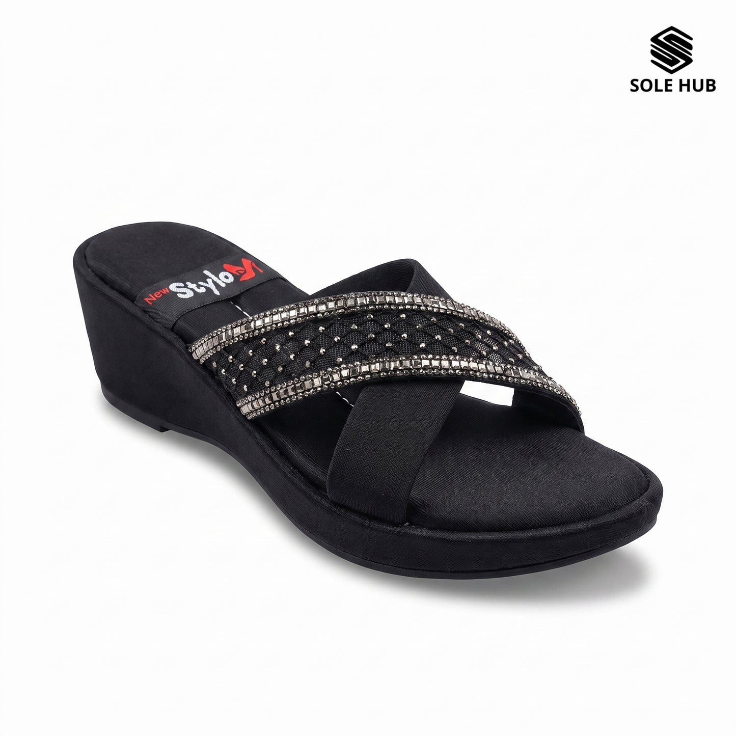 Women's Pink Flats Sandals | Stylish Cross-Strap Slip-On Footwear